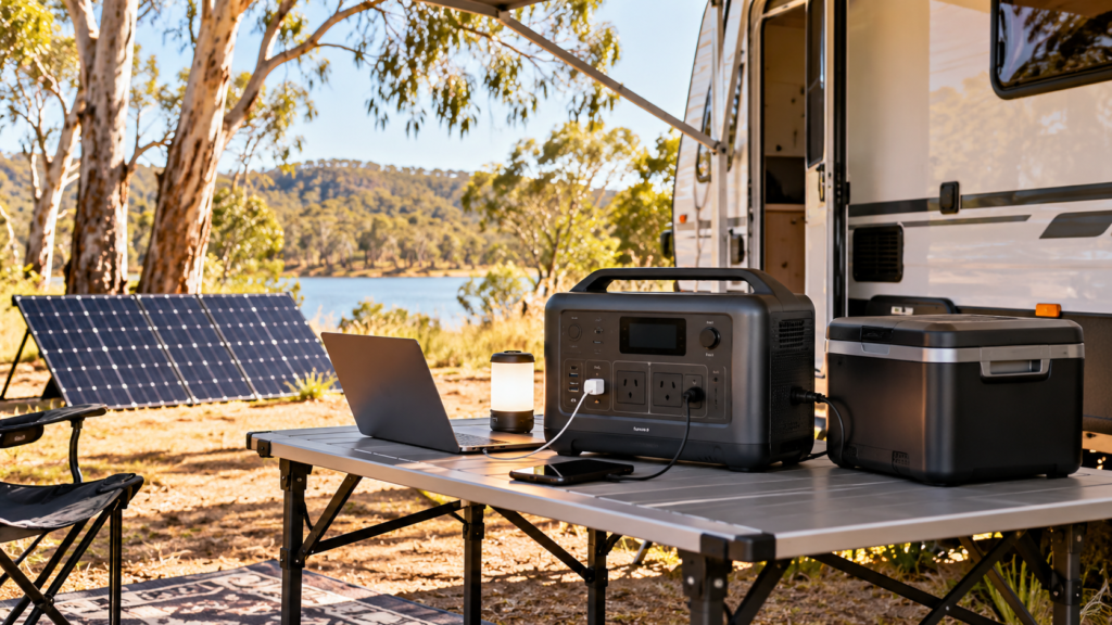 Portable power station for camping and caravanning