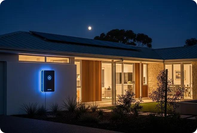 : Solar backup during power outages in an Australian home with rooftop solar and a backup battery